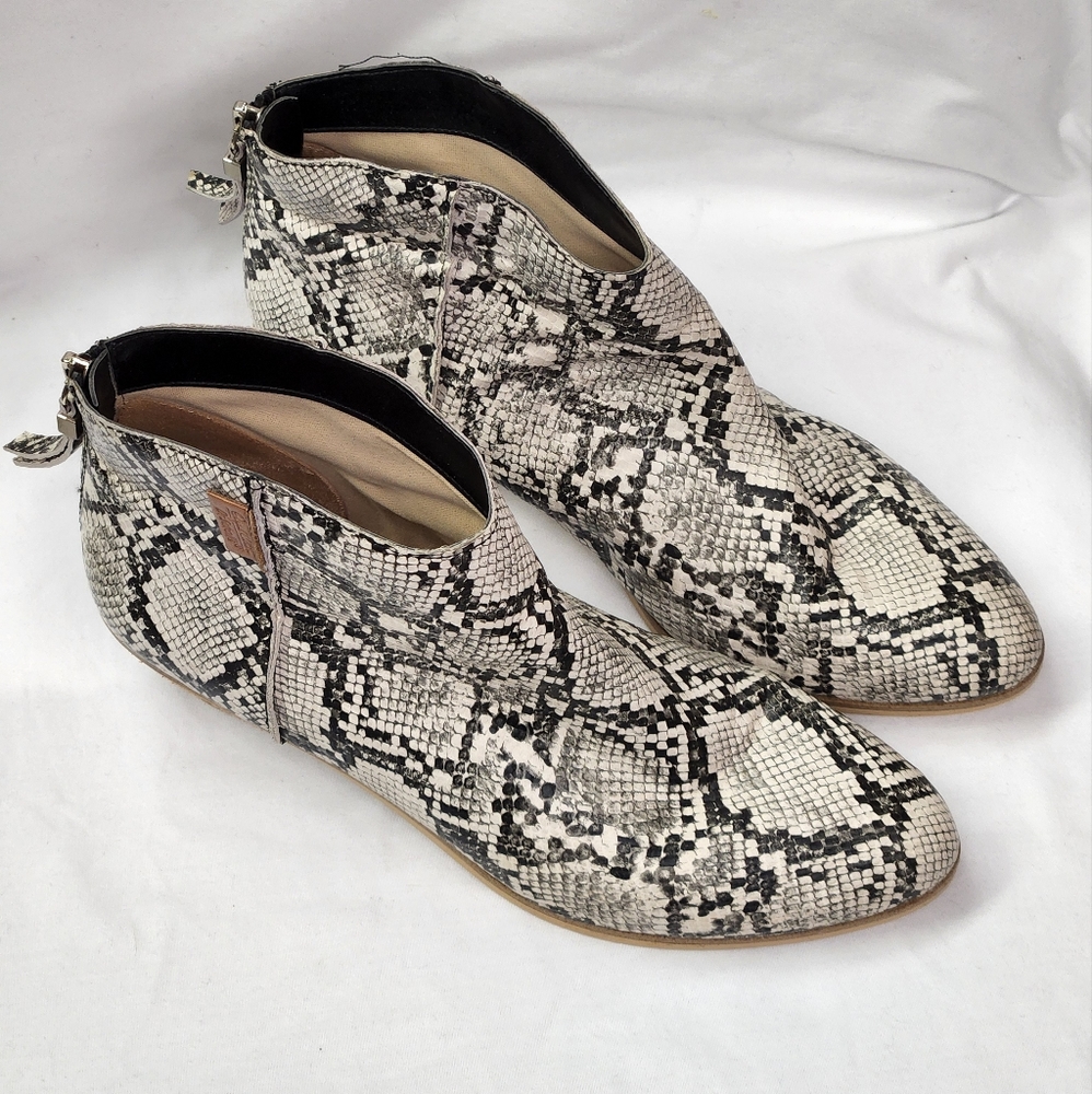 Dr. Scholl's Snakeskin Ankle Booties